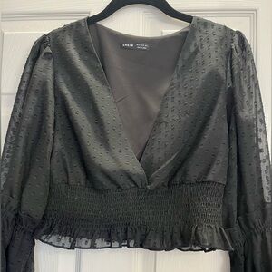 SHEIN cropped black top